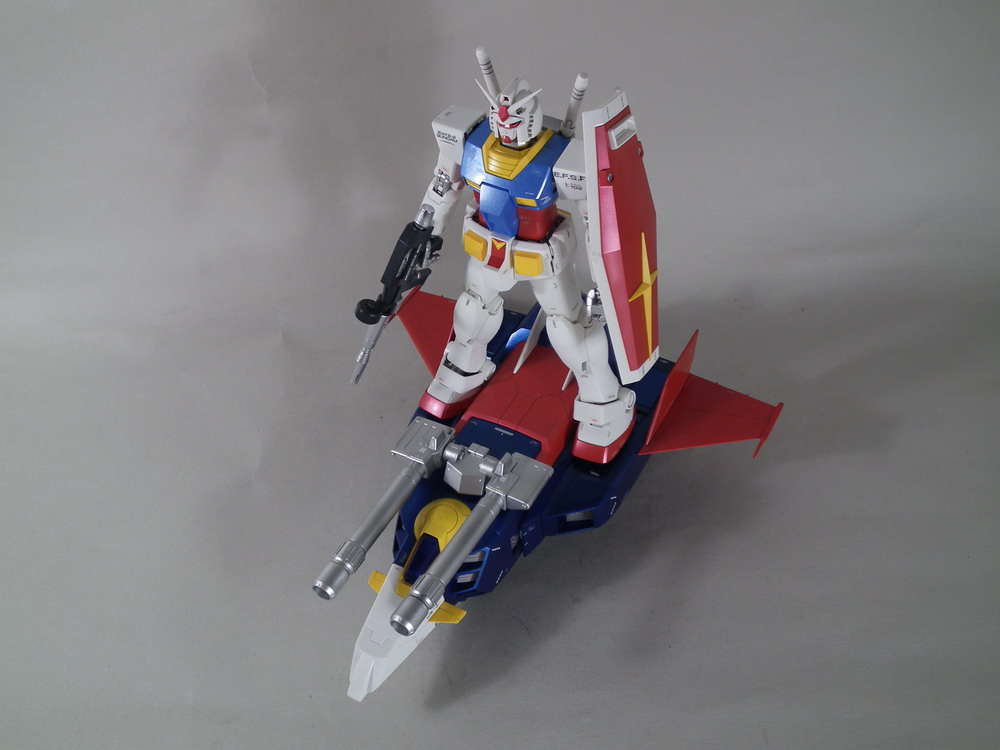 MG 1/100 RX-78-2 Gundam Ver.2.0 + G-Fighter: Assembled/Painted