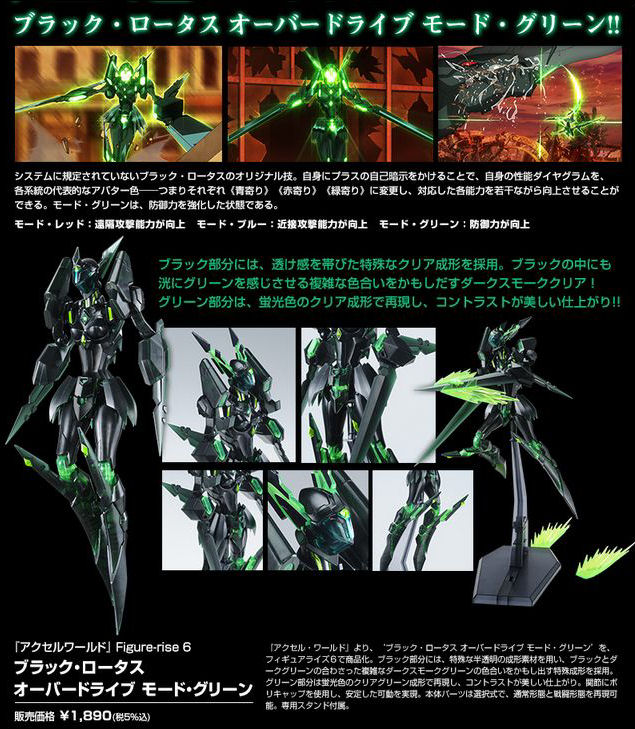 Premium Bandai] Figure-rise 6 Black Lotus Over Drive Mode Green