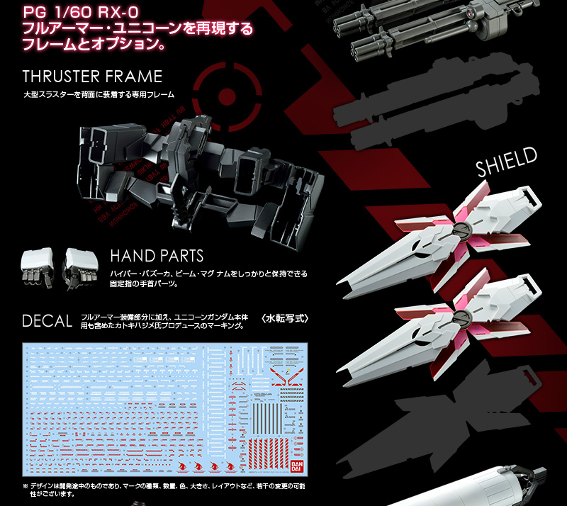 P-Bandai FA expansion unit for PG 1/60 RX-0 Unicorn Gundam: Resale