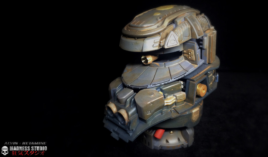 MADNESS STUDIO's 1/35 MS-06S Char's Zaku II Head Display weathered: Full Photo review, Full Info