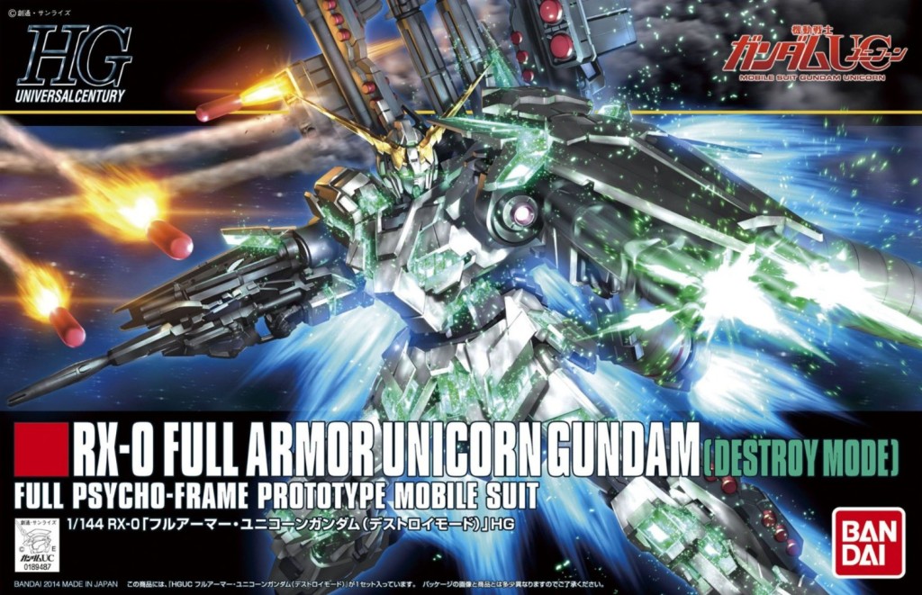 HGUC 1/144 RX-0 FULL ARMOR UNICORN GUNDAM DESTROY MODE: Just Added Box Art, New Official Images, Info Release