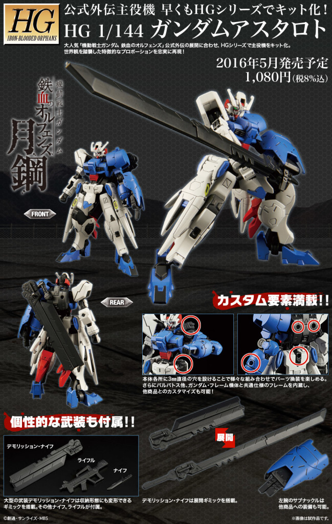 [UPDATE] HG IBO 1/144 GUNDAM ASTAROTH: Just Added MANY NEW Official Images, Info Release