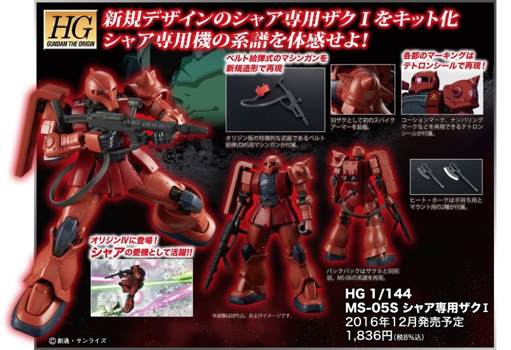 HGGTO 1/144 CHAR AZNABLE'S MS-05S ZAKU I