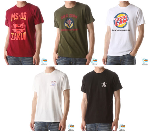 Right-on offers Gundam print T-shirts in a variety of colors and ...