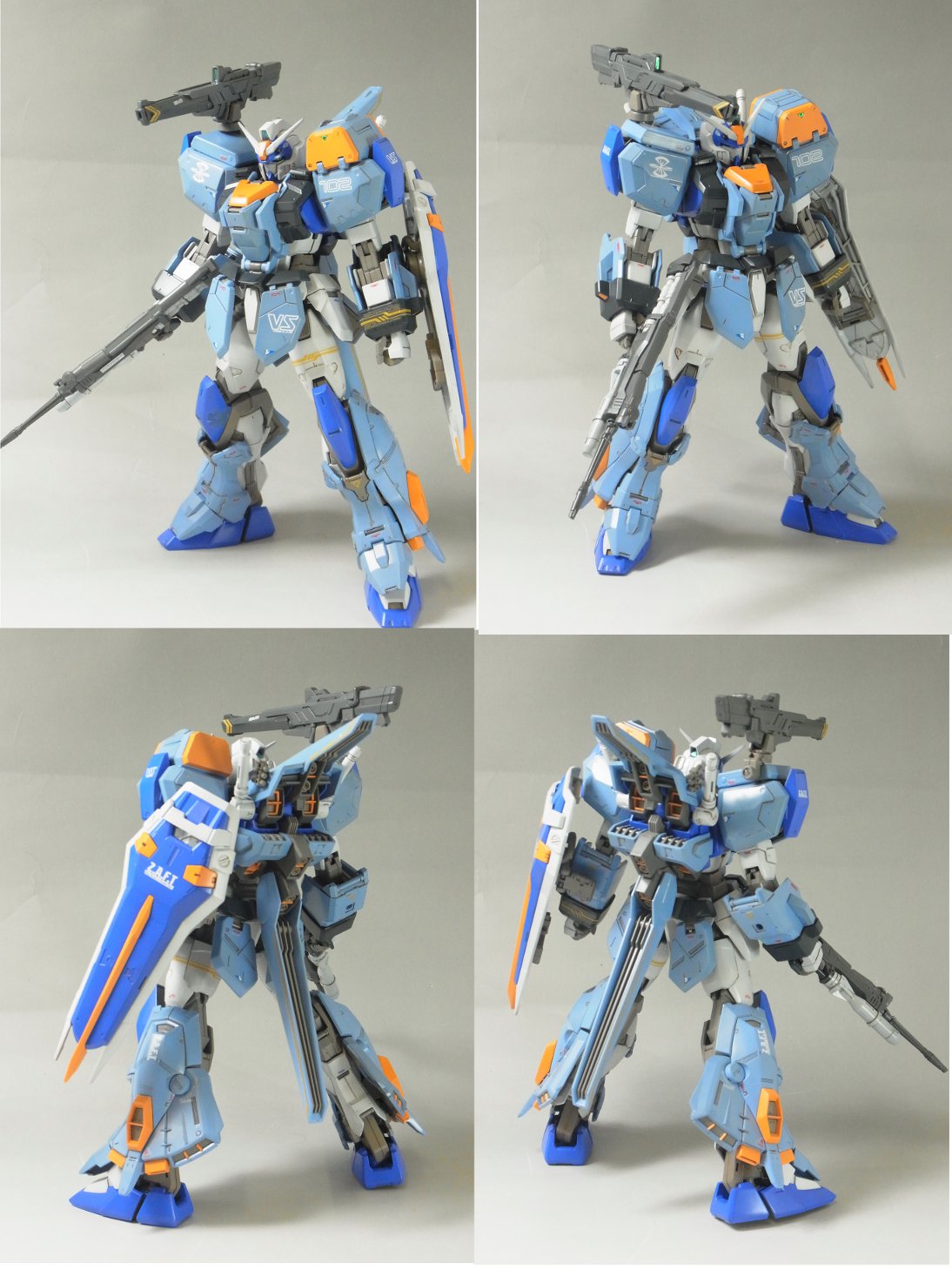 MG 1/100 GAT-X102 Duel Gundam Assault Shroud: Assembled/Painted NEW Big ...
