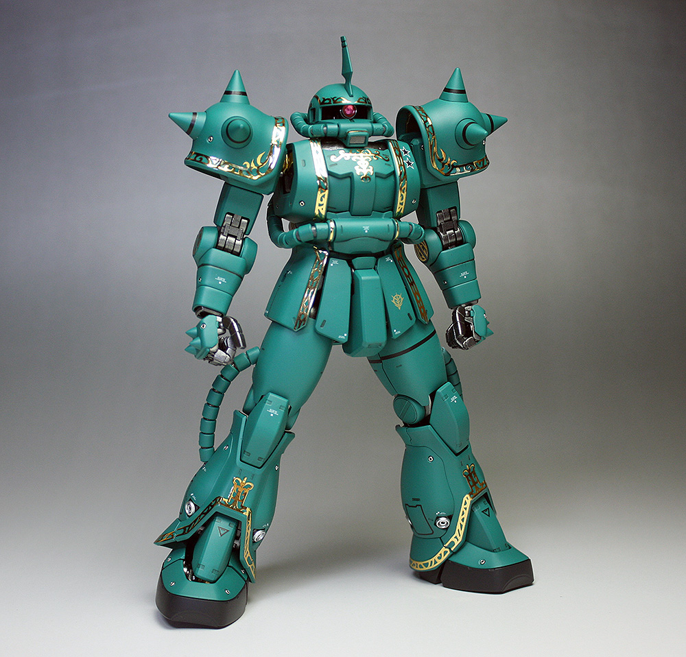 P-Bandai MSV MG 1/100 MS-06F Zaku II Dozle Zabi Custom: Painted Build ...