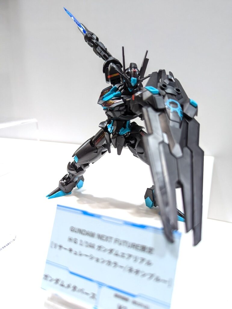 HG 1/144 Gundam Aerial Recirculation Color/Neon Blue on display